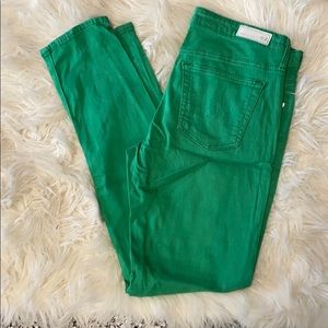 AG the Stevie Ankle skin straight leg 27R green